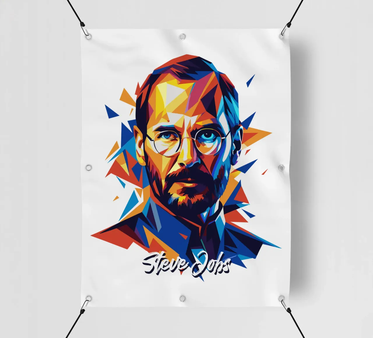 Steve Jobs WPAP Pop Art telo in pvc da vectorartnesia