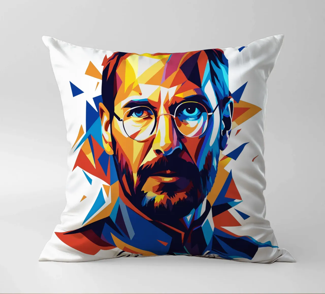 Steve Jobs WPAP Pop Art Kissen von vectorartnesia