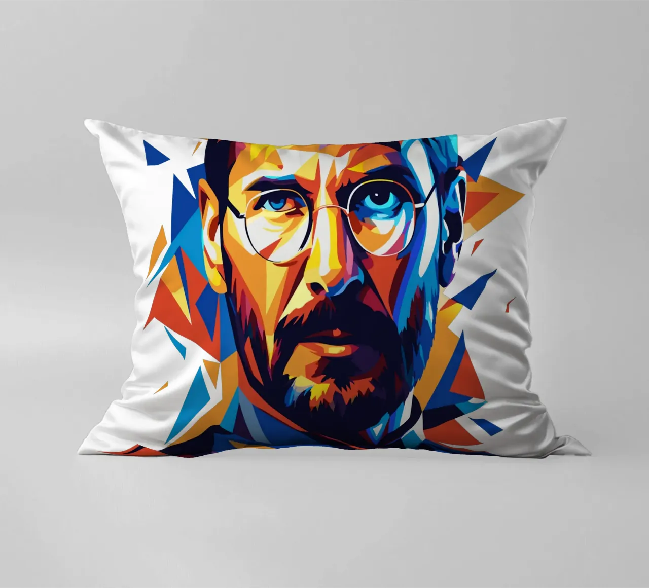 Steve Jobs WPAP Pop Art cuscino da vectorartnesia
