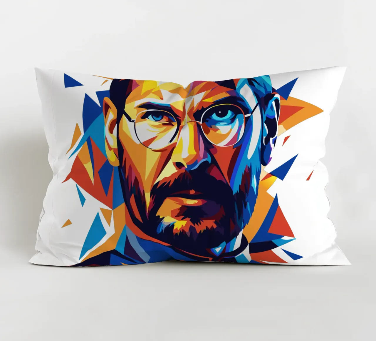 Steve Jobs WPAP Pop Art cuscino da vectorartnesia