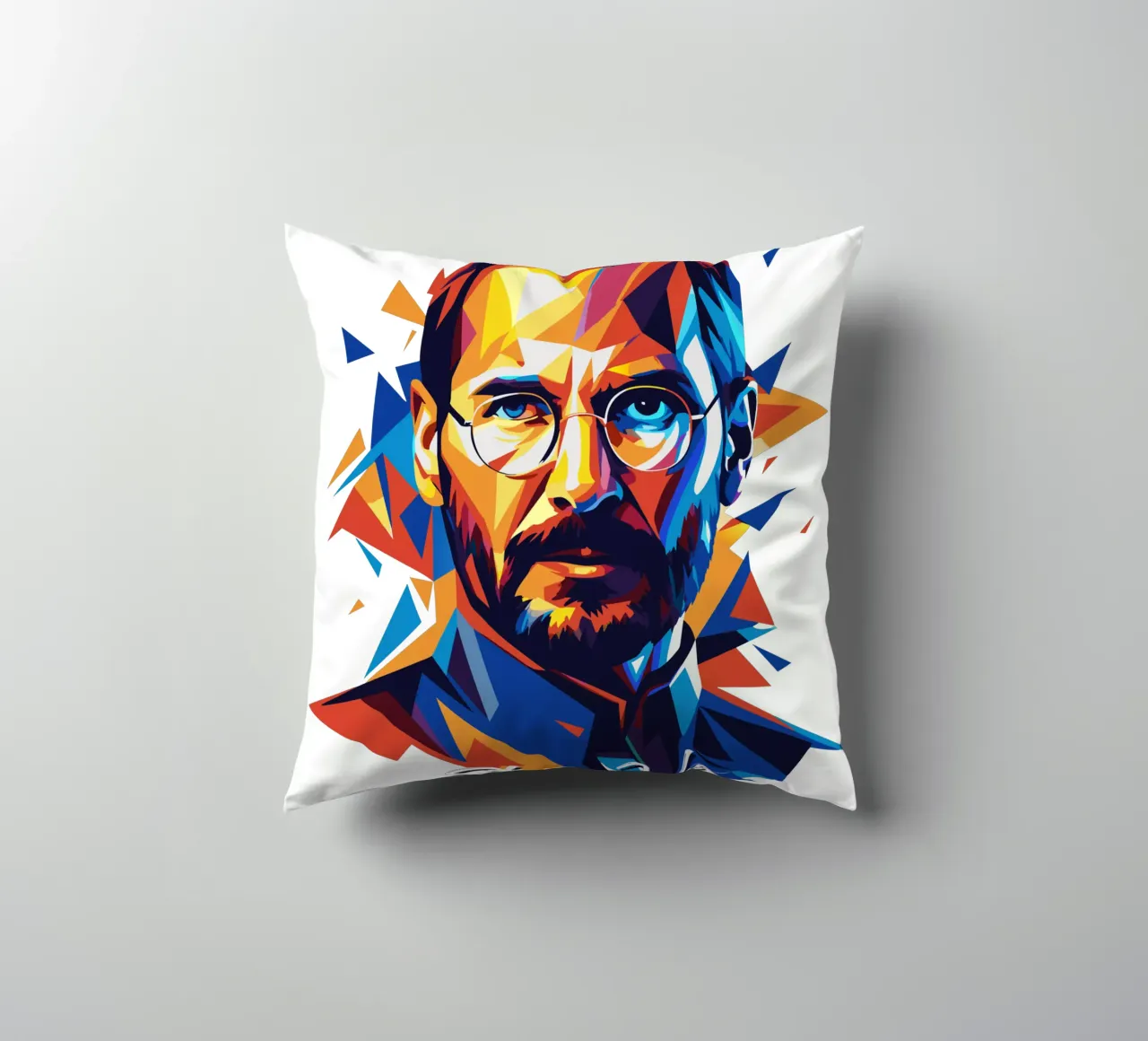 Steve Jobs WPAP Pop Art cuscino da vectorartnesia