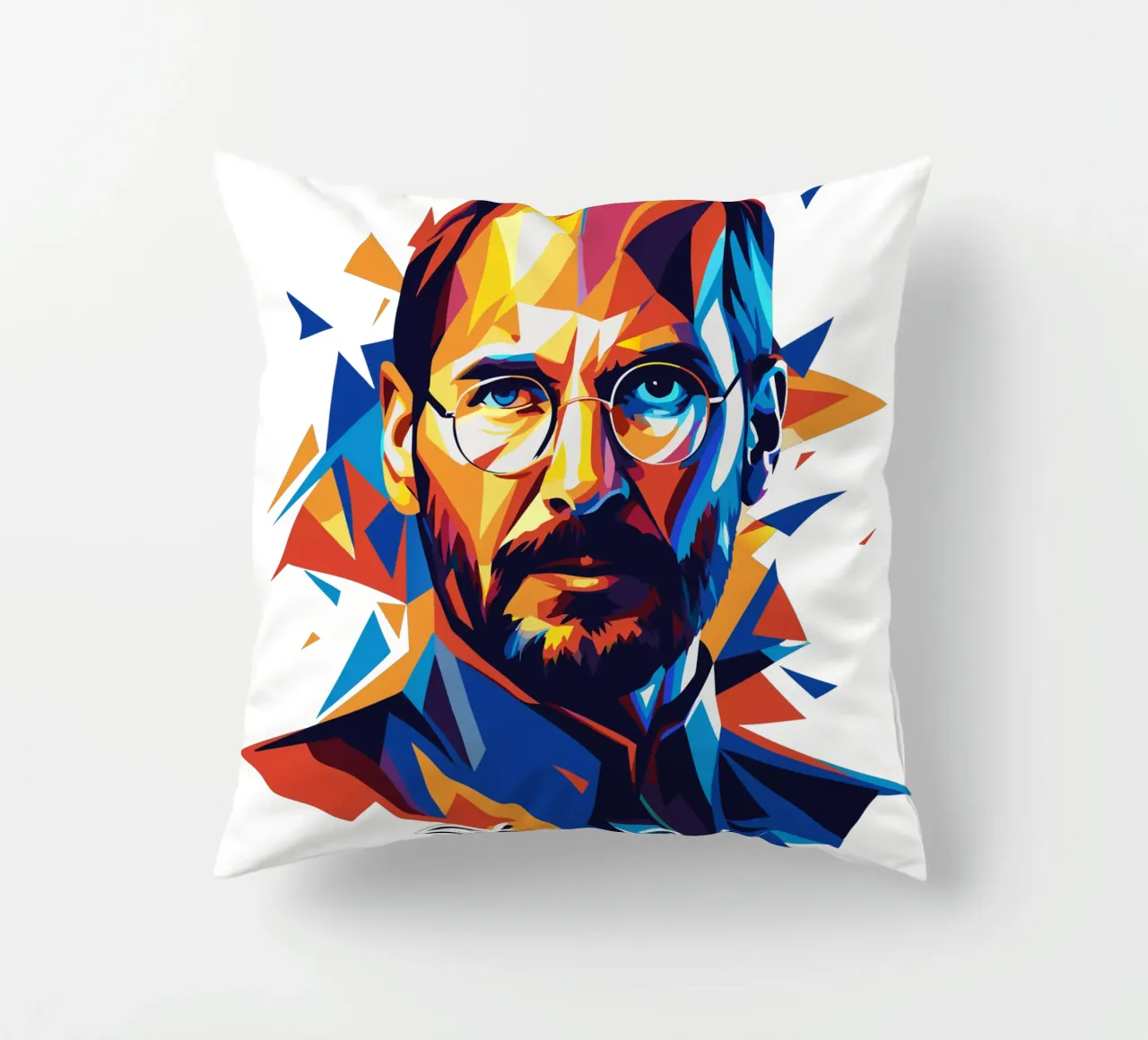 Steve Jobs WPAP Pop Art cuscino da vectorartnesia
