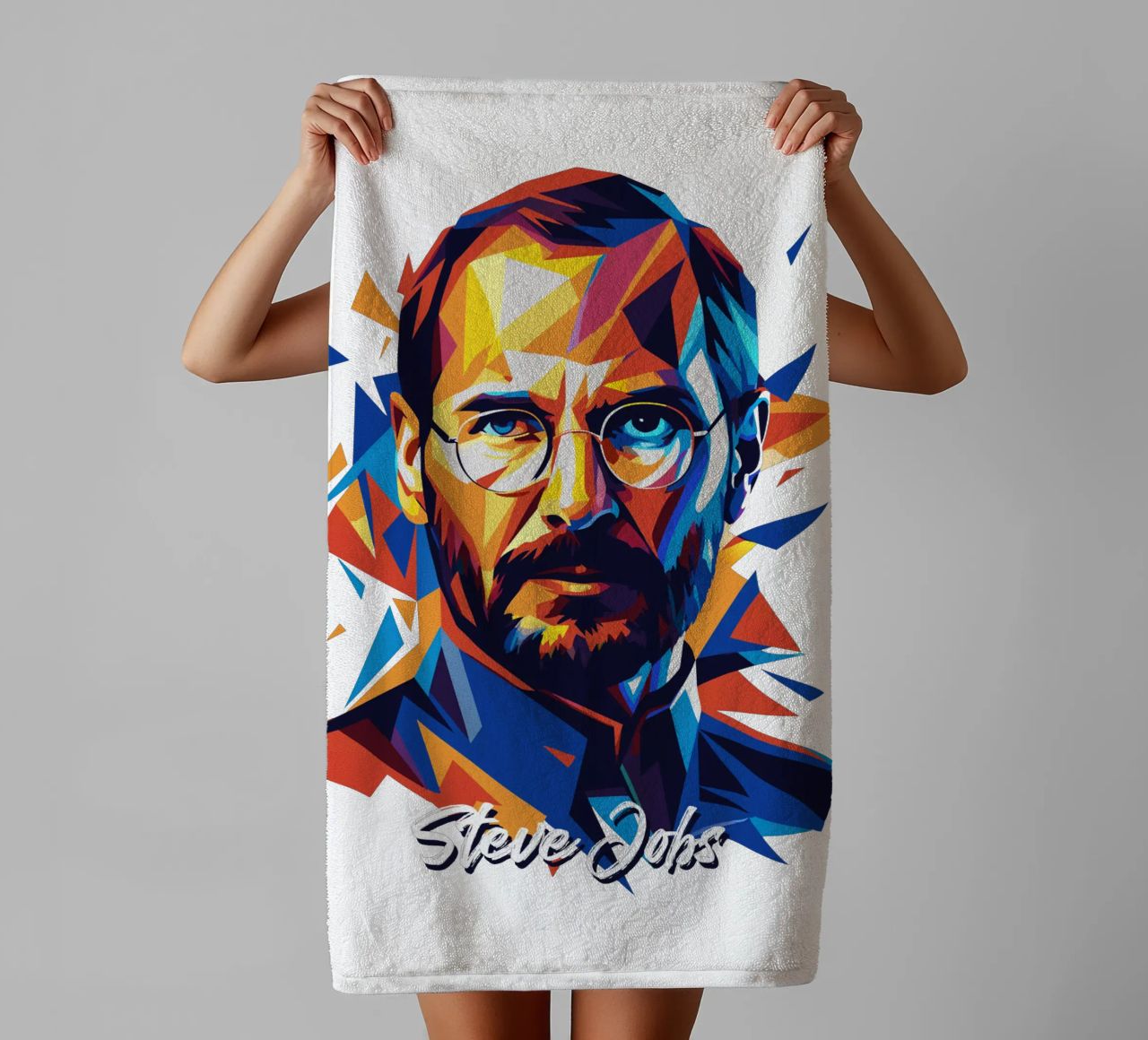 Steve Jobs WPAP Pop Art asciugamano da bagno da vectorartnesia