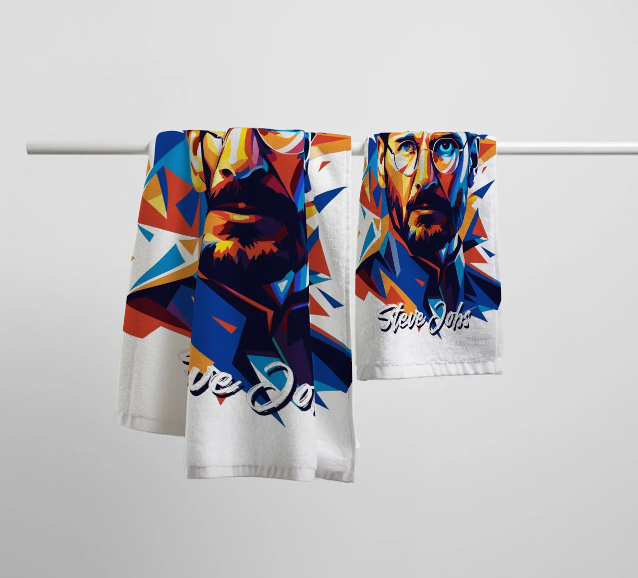 Steve Jobs WPAP Pop Art asciugamano da bagno da vectorartnesia