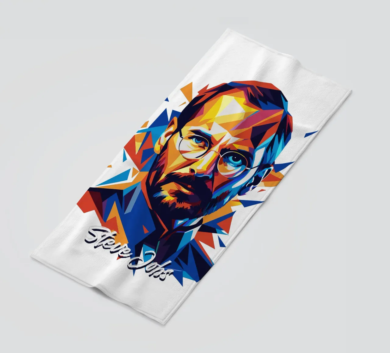 Steve Jobs WPAP Pop Art toalla de playa de vectorartnesia