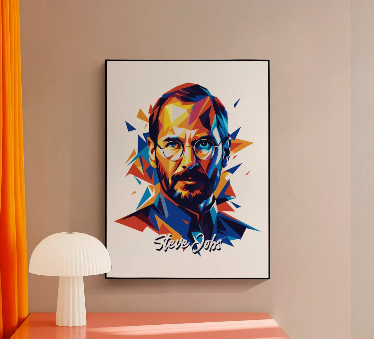 Steve Jobs WPAP Pop Art metacrilato de vectorartnesia