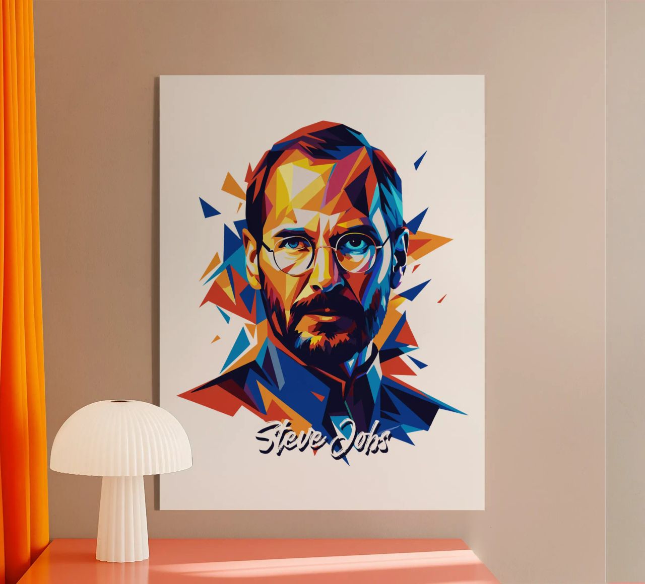 Steve Jobs WPAP Pop Art plexiglass da vectorartnesia