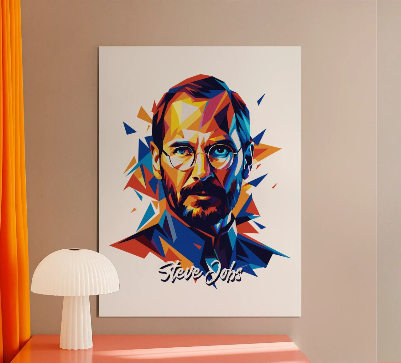 Steve Jobs WPAP Pop Art carta hahnemühle da vectorartnesia