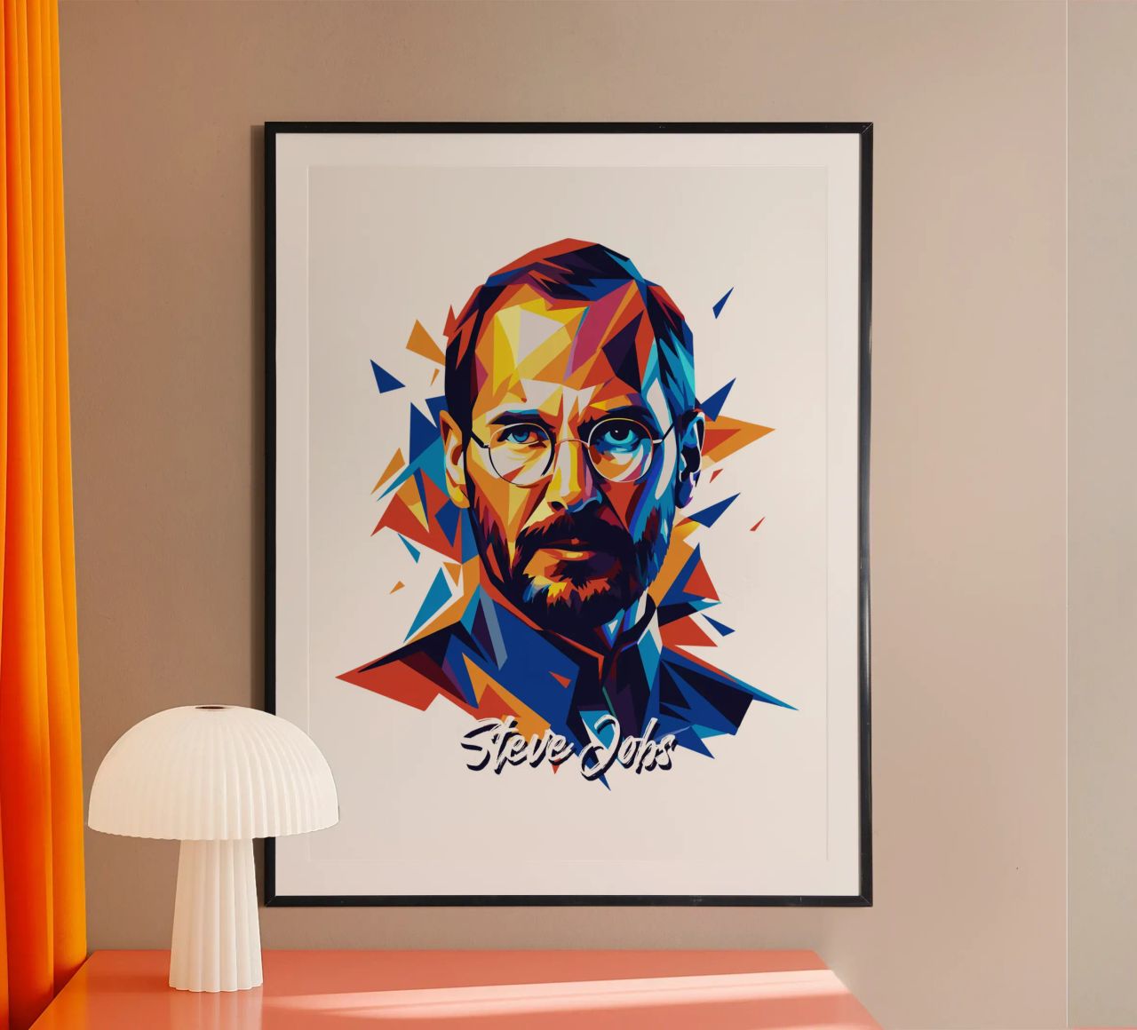 Steve Jobs WPAP Pop Art carta hahnemühle da vectorartnesia