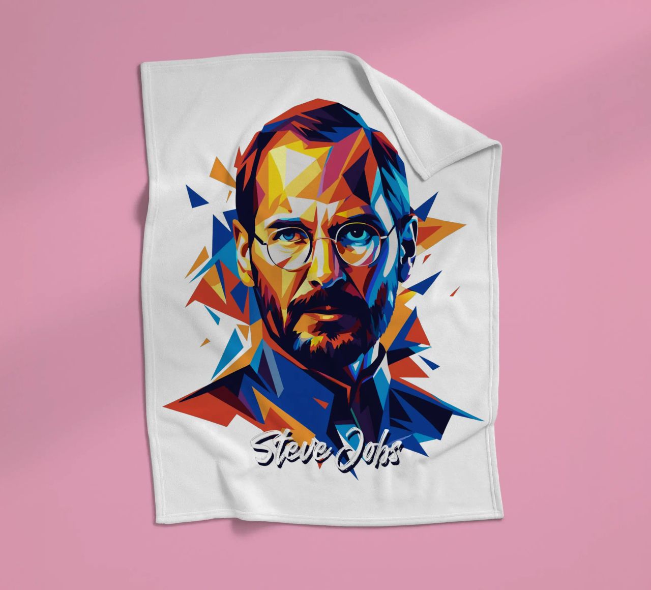 Steve Jobs WPAP Pop Art coperta in pile da vectorartnesia