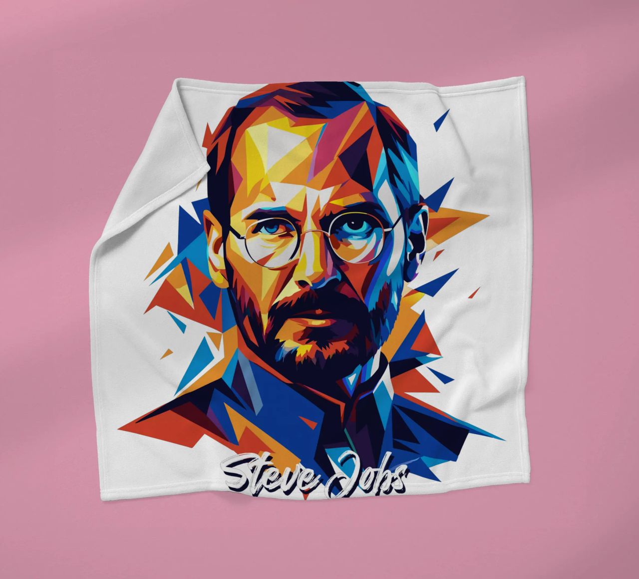 Steve Jobs WPAP Pop Art coperta in pile da vectorartnesia