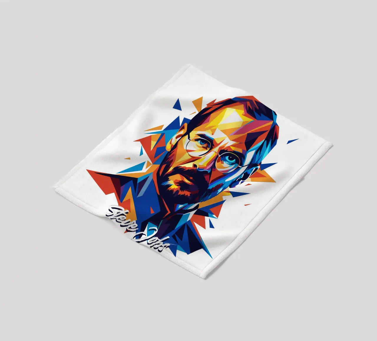 Steve Jobs WPAP Pop Art manta de franela de vectorartnesia