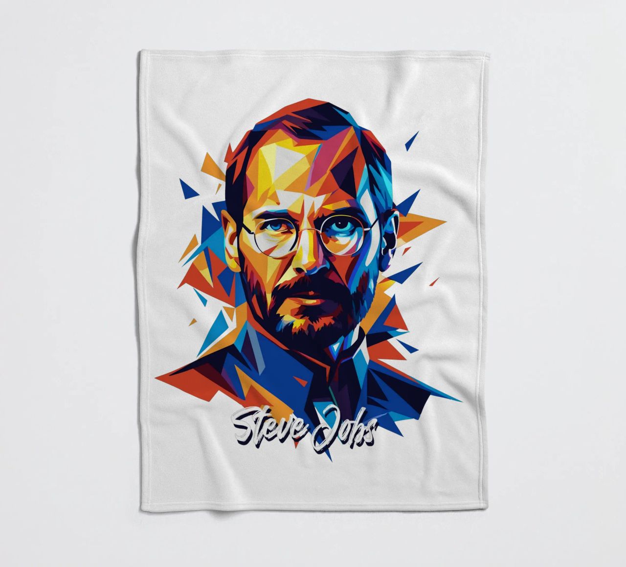 Steve Jobs WPAP Pop Art coperta in pile da vectorartnesia