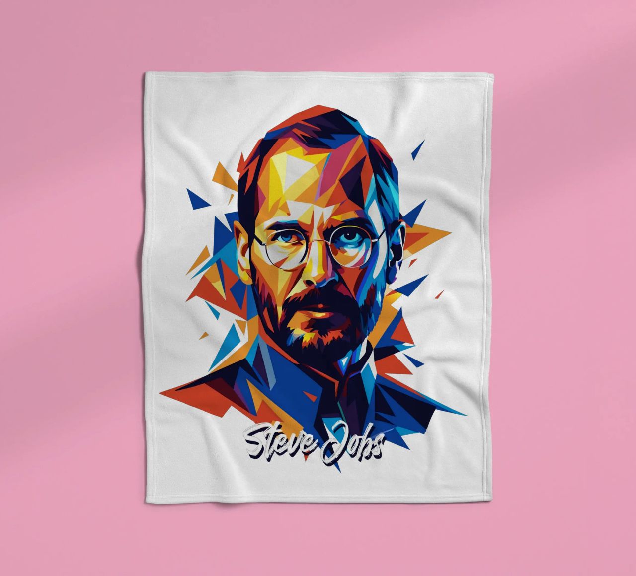 Steve Jobs WPAP Pop Art coperta in pile da vectorartnesia