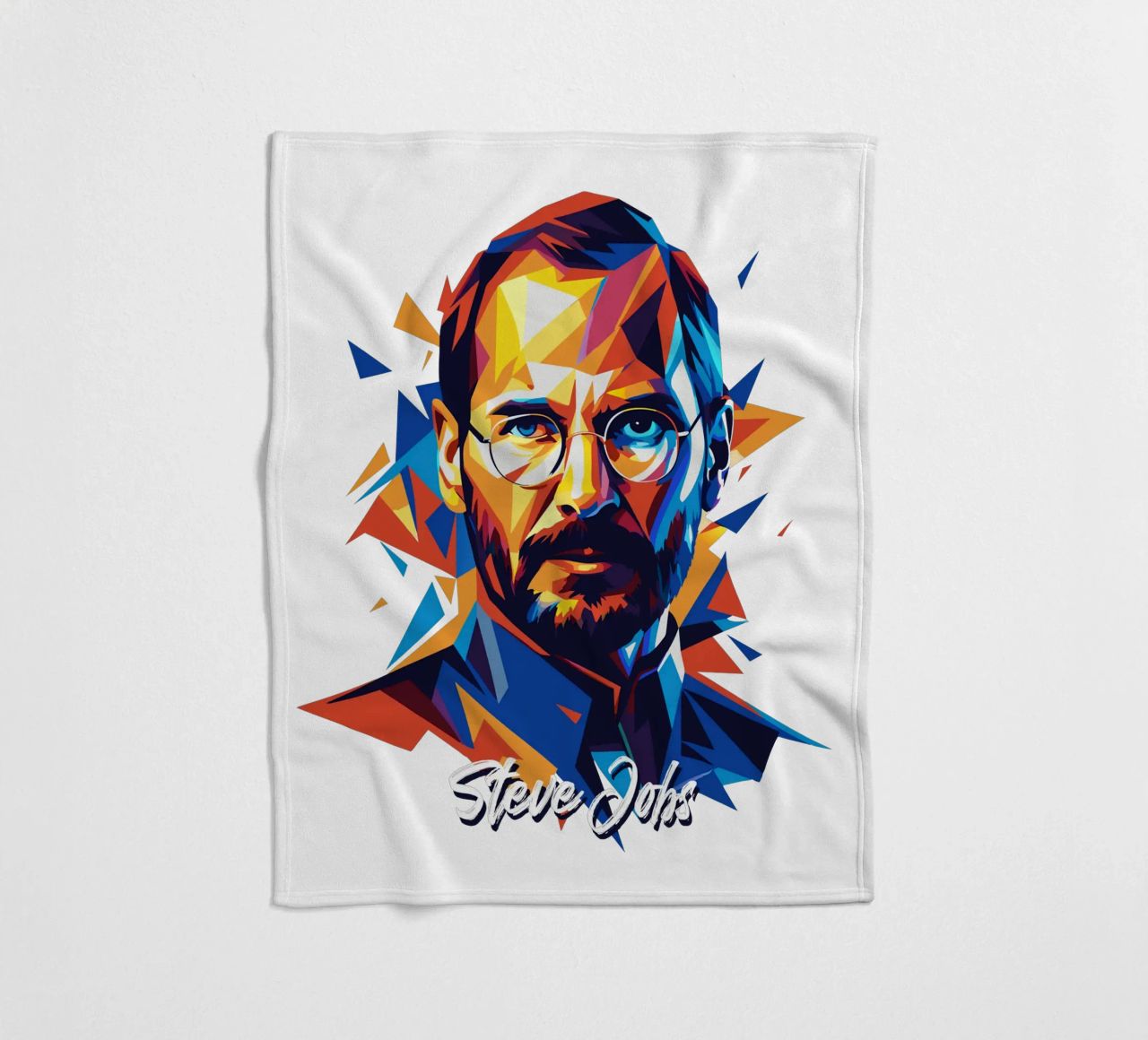 Steve Jobs WPAP Pop Art coperta in pile da vectorartnesia