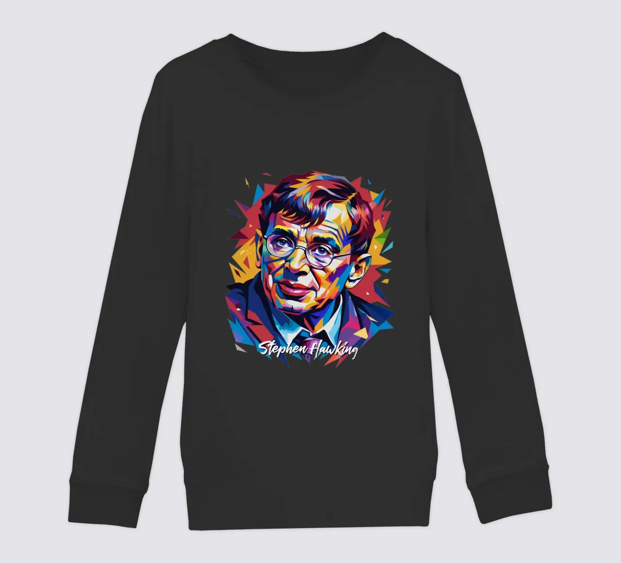 Stephen Hawking in WPAP Pop Art felpa bambino da vectorartnesia