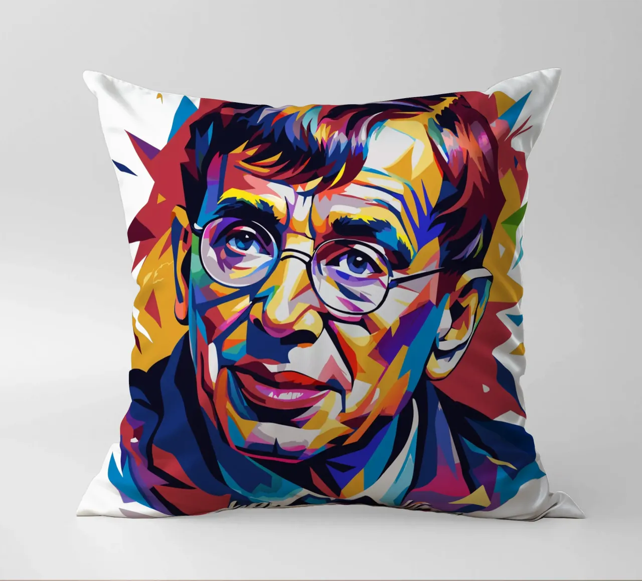 Stephen Hawking in WPAP Pop Art cuscino da vectorartnesia