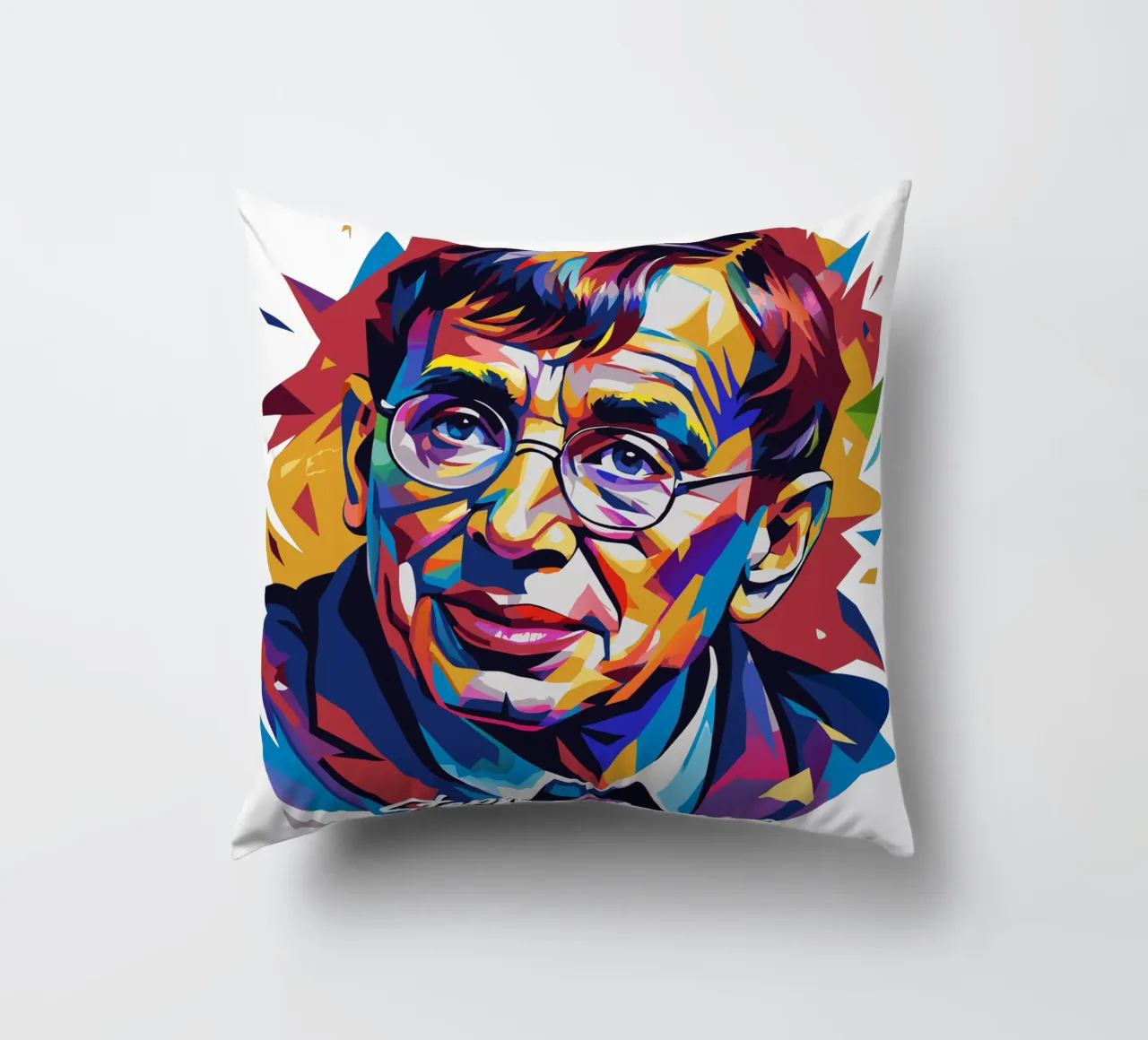 Stephen Hawking in WPAP Pop Art cuscino da vectorartnesia