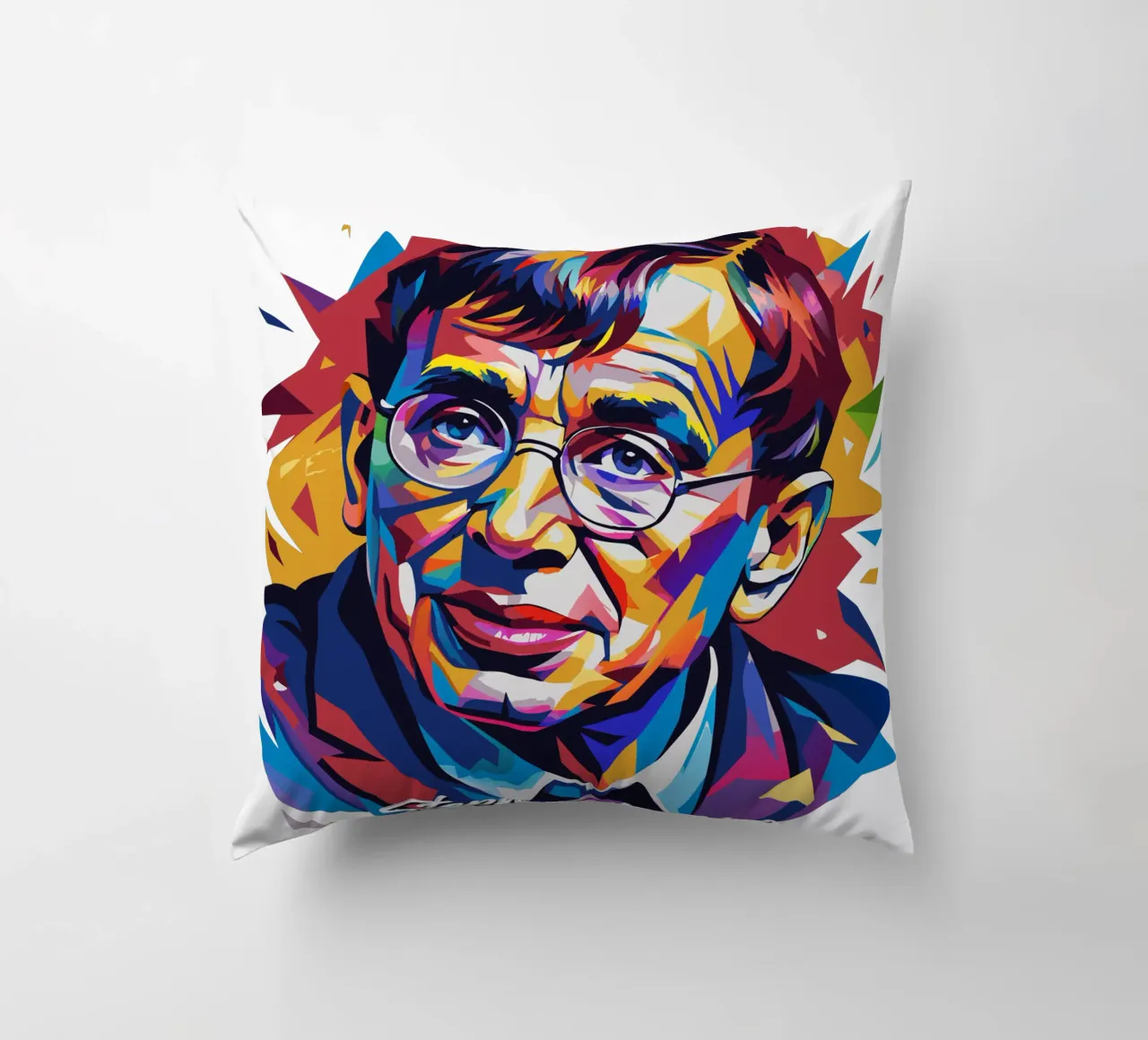 Stephen Hawking in WPAP Pop Art cuscino da vectorartnesia