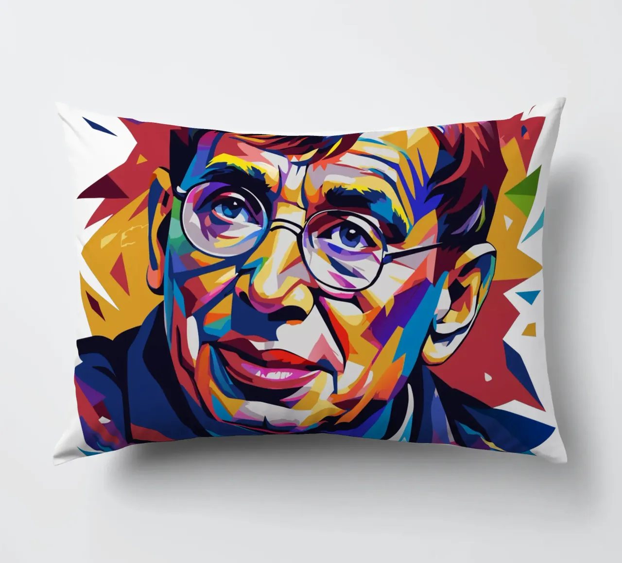 Stephen Hawking in WPAP Pop Art cuscino da vectorartnesia