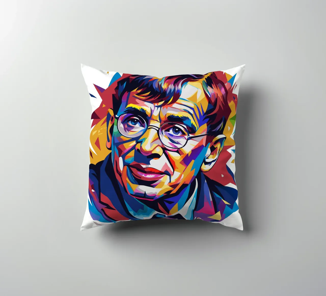 Stephen Hawking in WPAP Pop Art cuscino da vectorartnesia