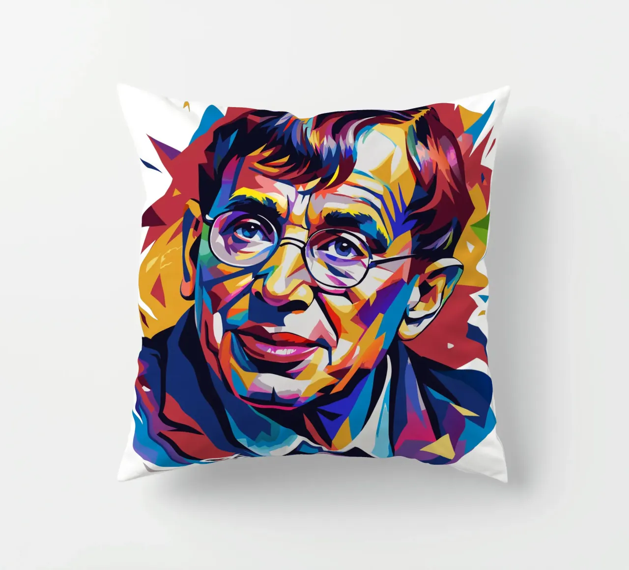 Stephen Hawking in WPAP Pop Art cuscino da vectorartnesia