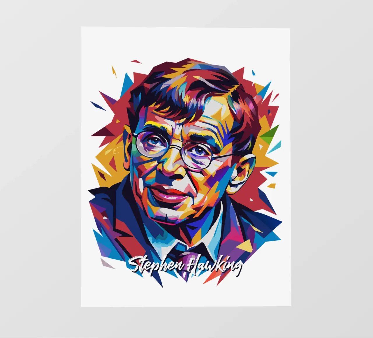 Stephen Hawking in WPAP Pop Art pellicola backlit da vectorartnesia