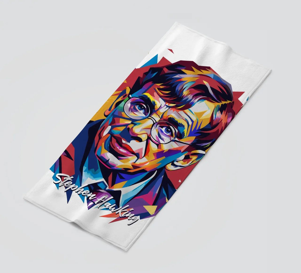Stephen Hawking in WPAP Pop Art telo mare da vectorartnesia