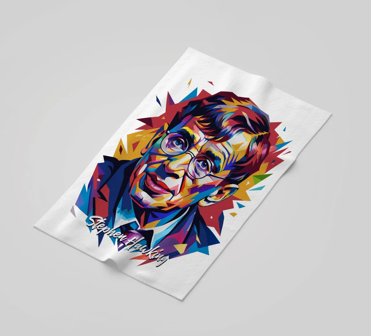 Stephen Hawking in WPAP Pop Art telo mare da vectorartnesia