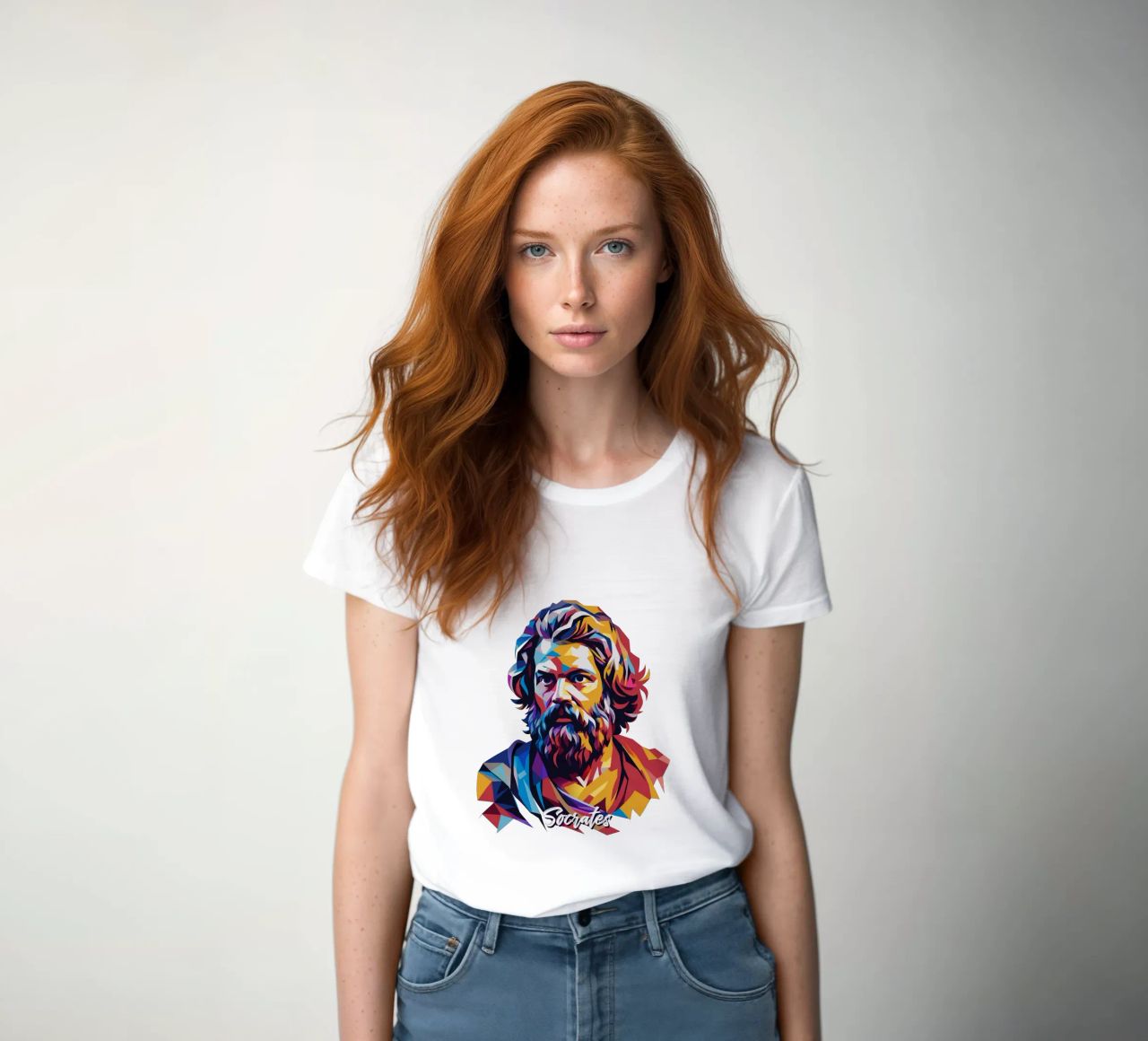 Socrates in WPAP Pop Art camiseta de mujer de vectorartnesia