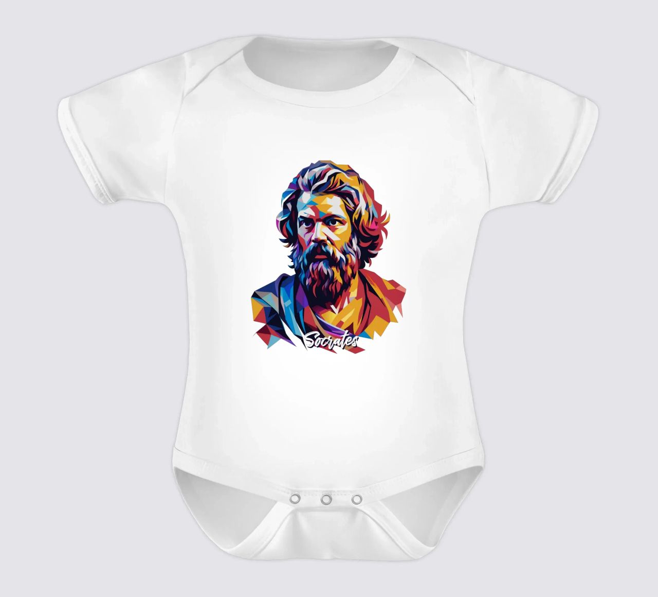 Socrates in WPAP Pop Art body de bebé de vectorartnesia