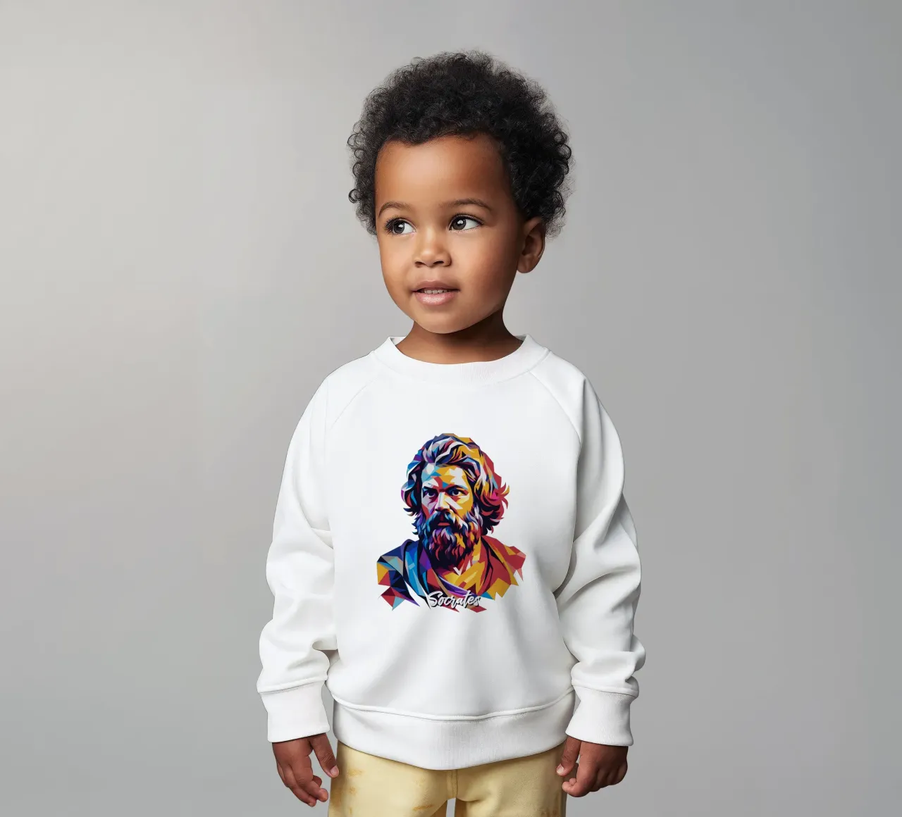 Socrates in WPAP Pop Art baby sweatshirt van vectorartnesia