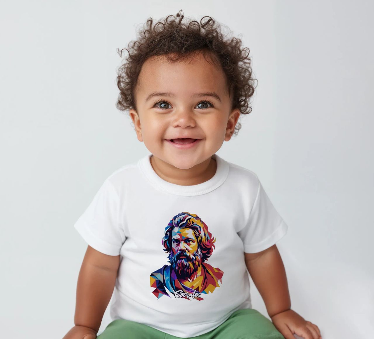 Socrates in WPAP Pop Art camiseta de bebé de vectorartnesia