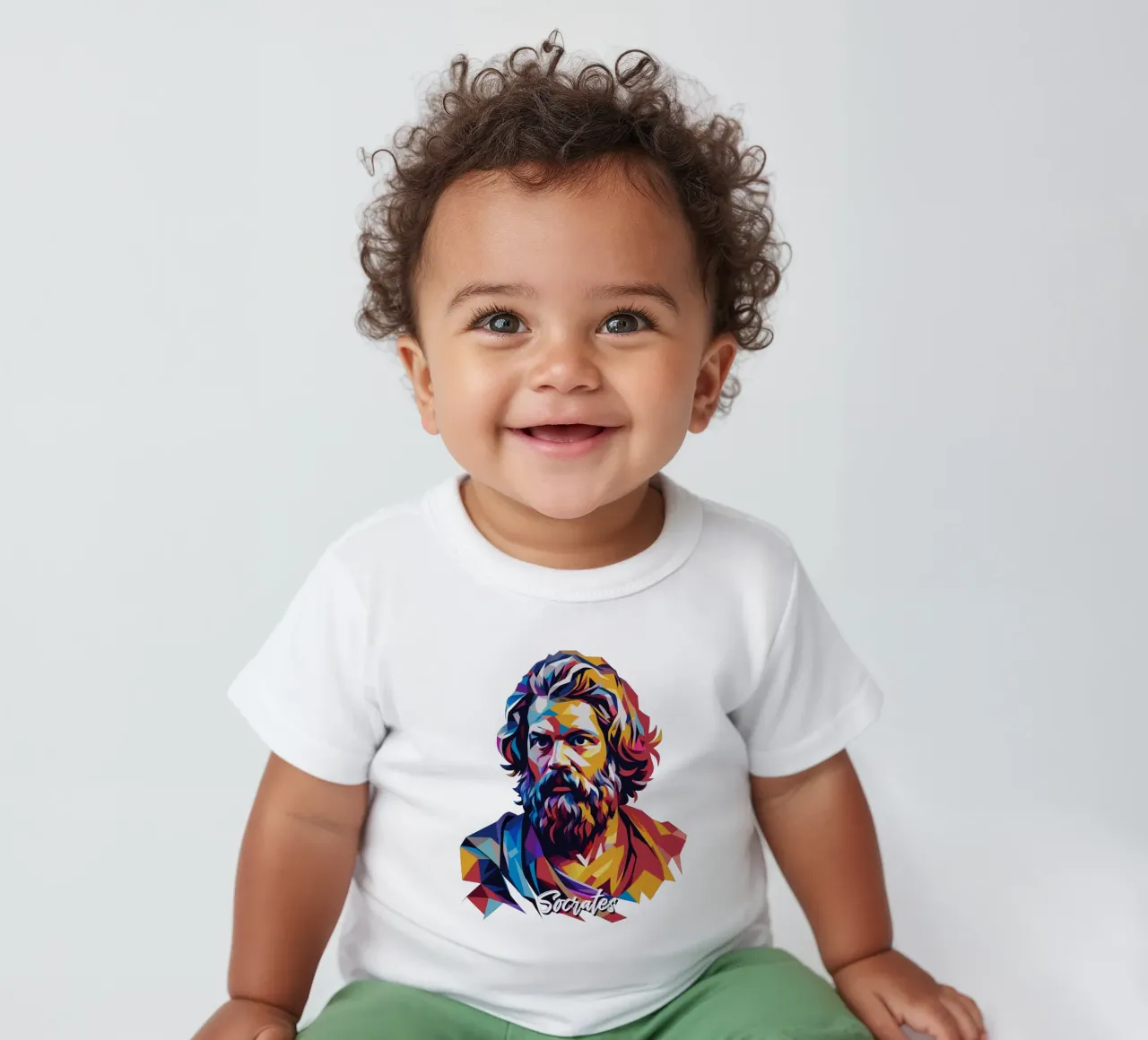 Socrates in WPAP Pop Art maglietta neonato da vectorartnesia