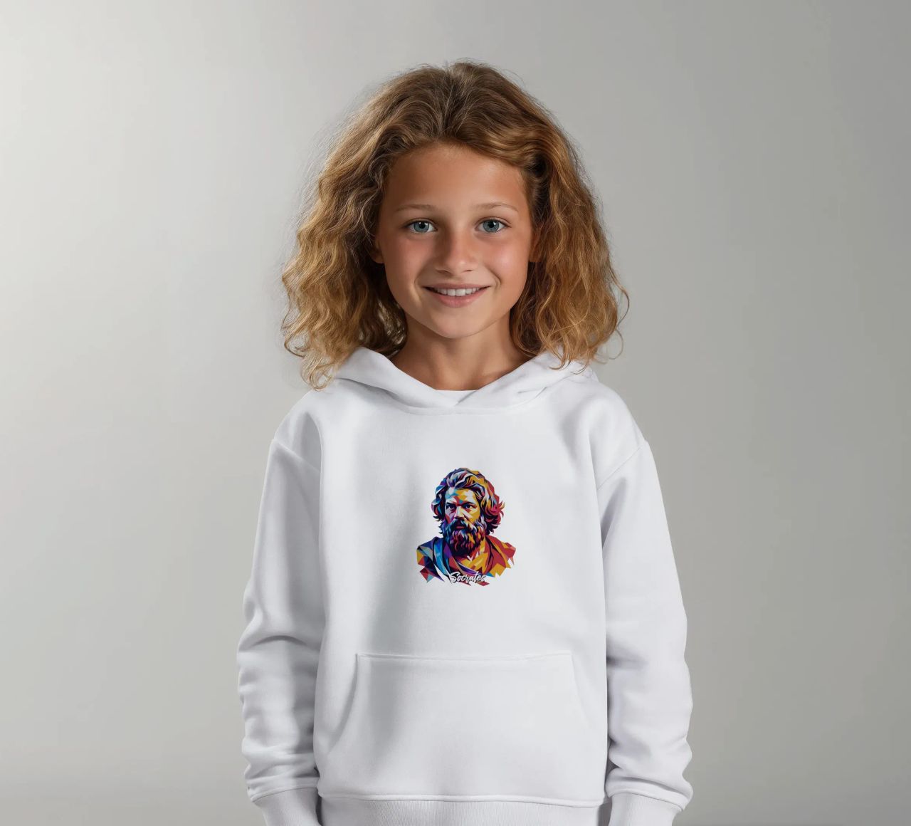 Socrates in WPAP Pop Art sudadera con capucha para niño de vectorartnesia