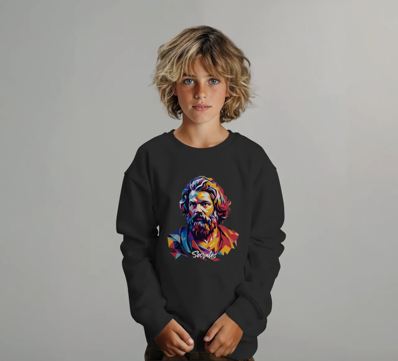 Socrates in WPAP Pop Art felpa bambino da vectorartnesia