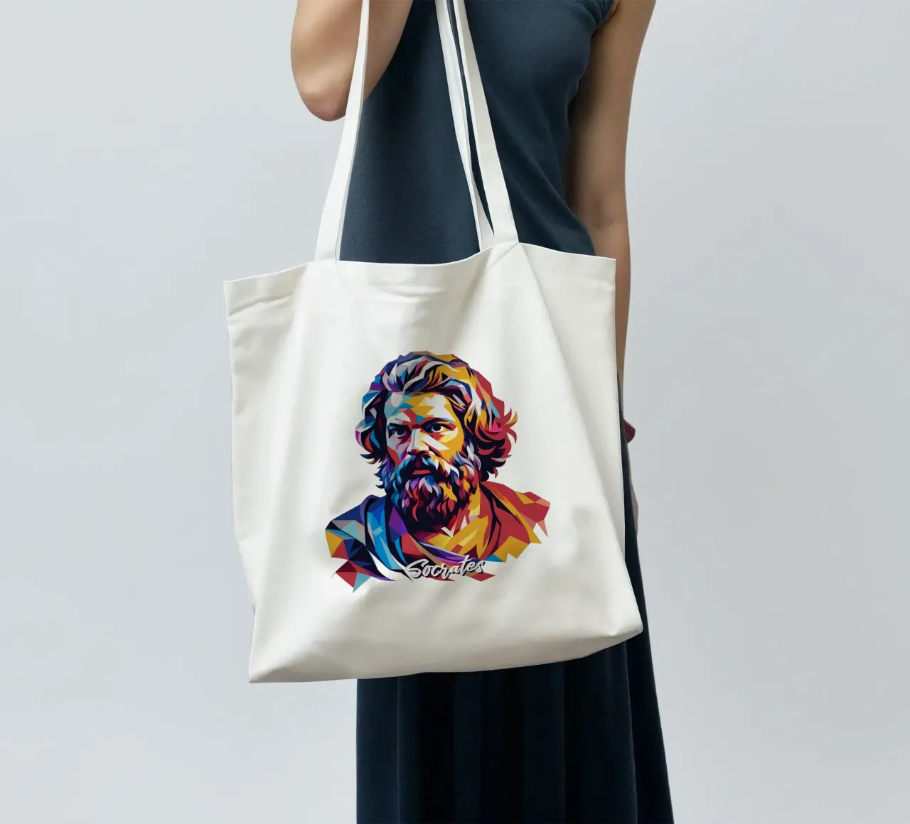 Socrates in WPAP Pop Art borsa in juta da vectorartnesia
