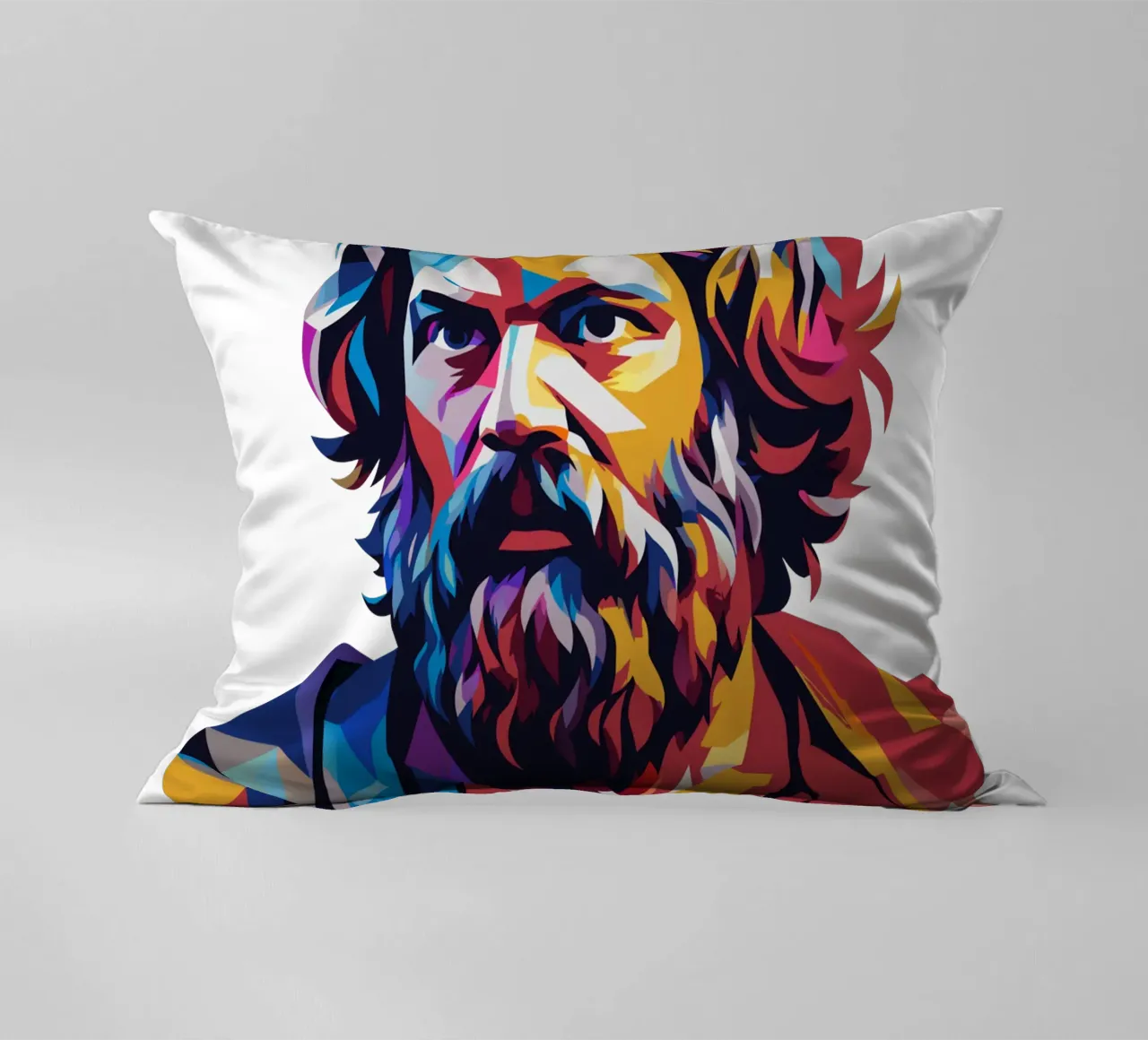Socrates in WPAP Pop Art cojín de vectorartnesia
