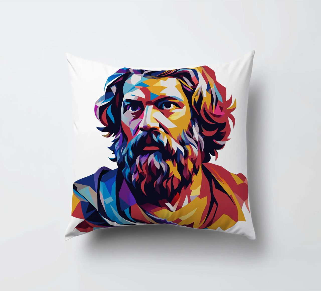 Socrates in WPAP Pop Art cuscino da vectorartnesia