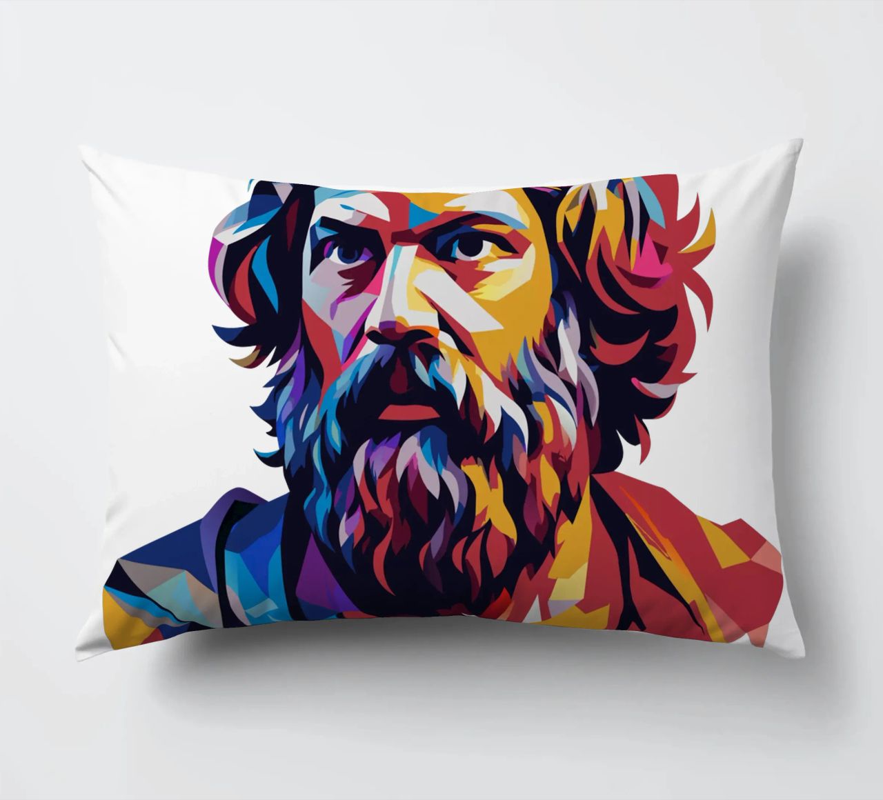 Socrates in WPAP Pop Art cuscino da vectorartnesia