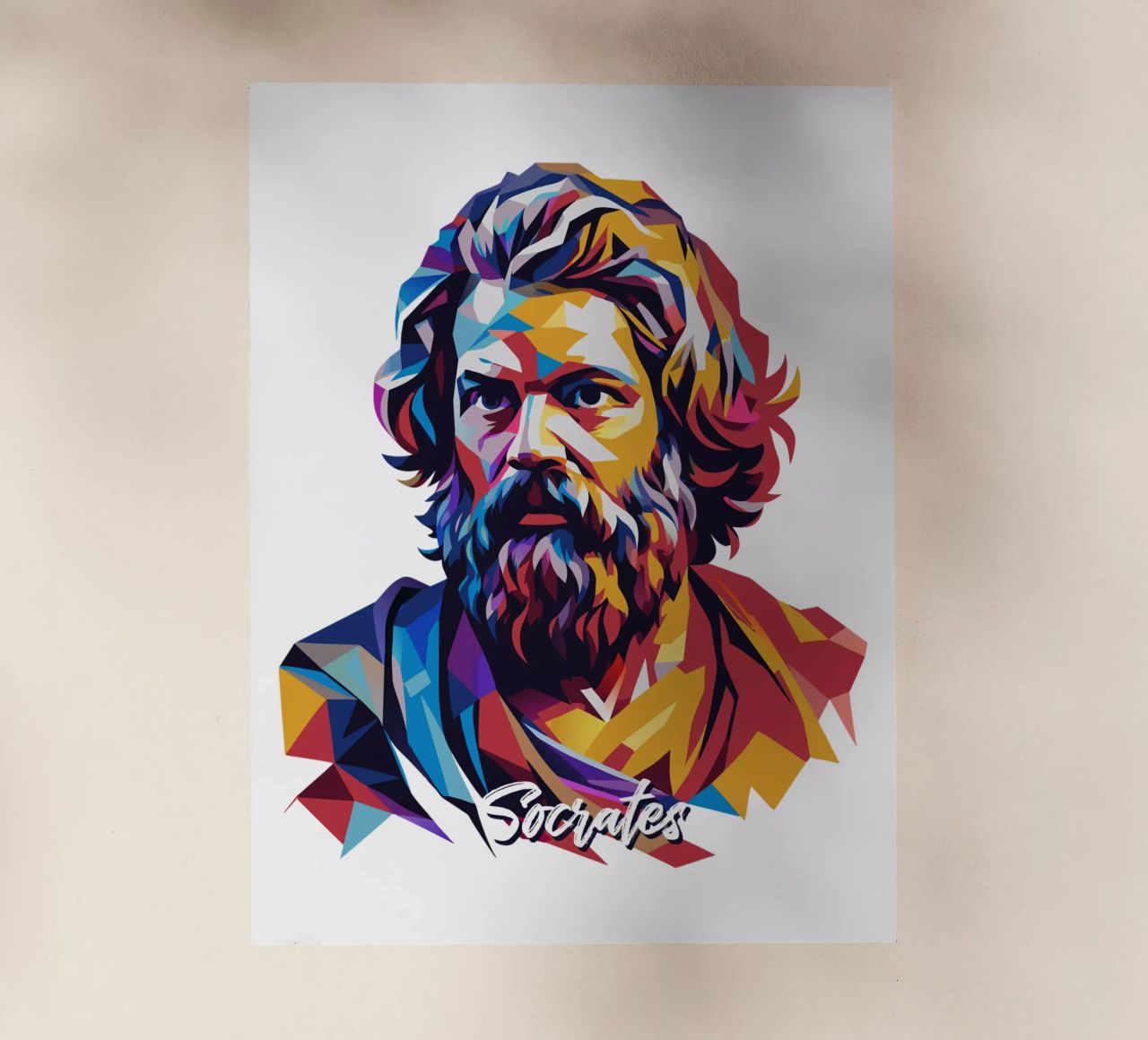 Socrates in WPAP Pop Art lámina retroiluminada de vectorartnesia