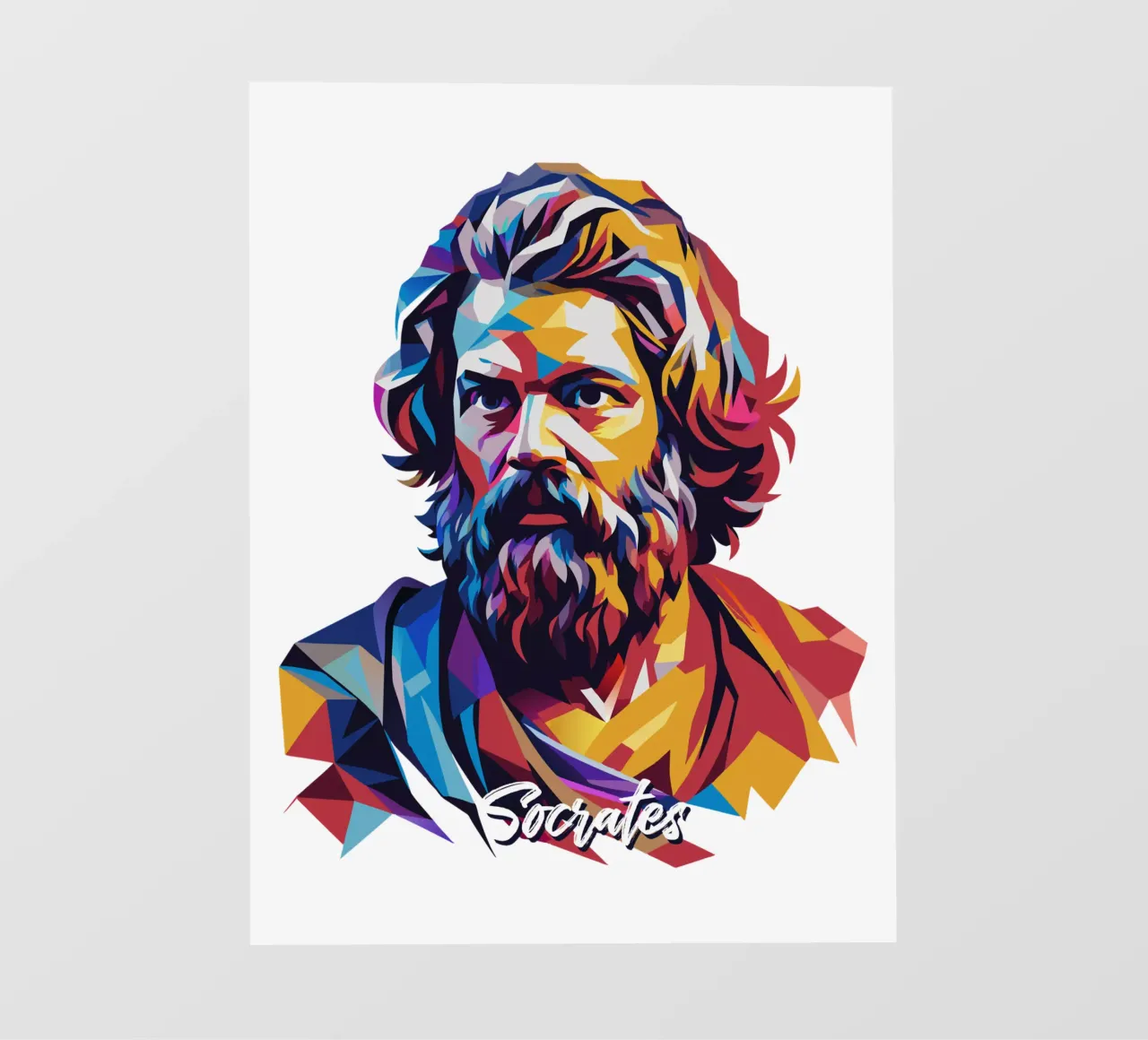 Socrates in WPAP Pop Art pellicola backlit da vectorartnesia
