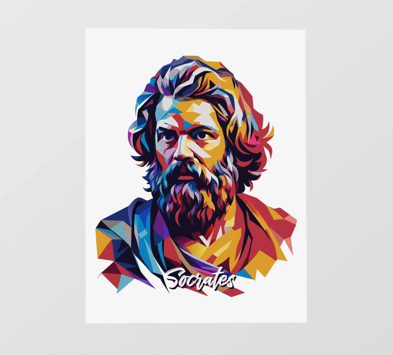 Socrates in WPAP Pop Art papel para pared de vectorartnesia