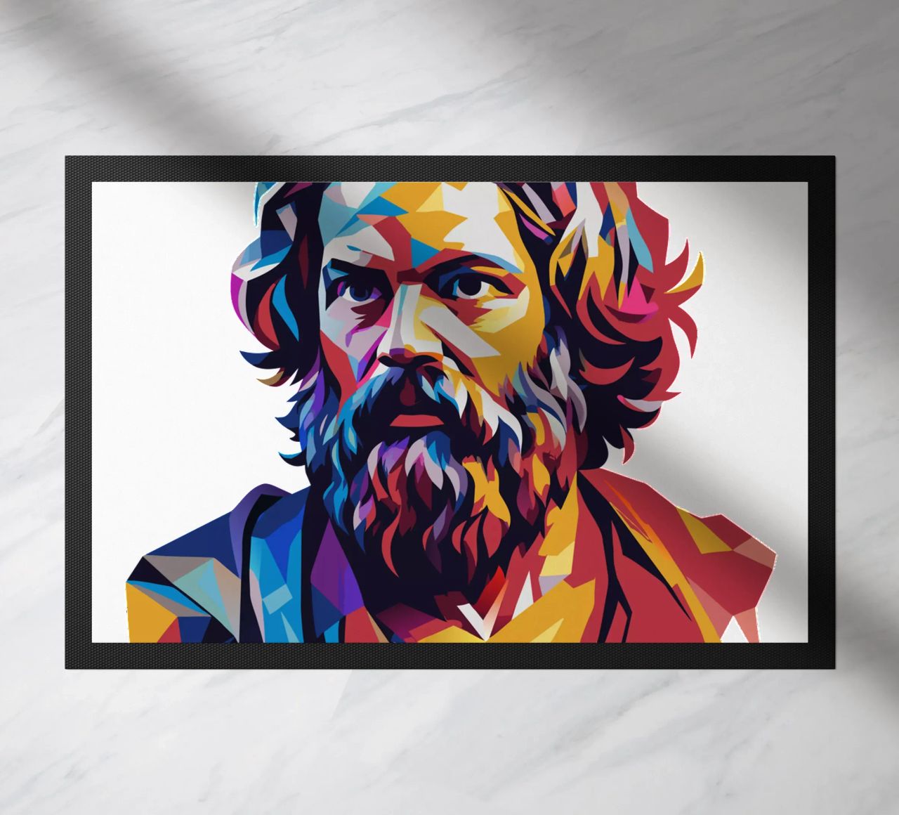 Socrates in WPAP Pop Art felpudo de vectorartnesia