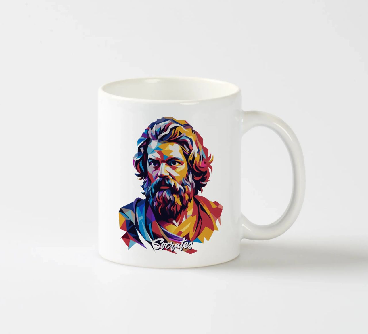Socrates in WPAP Pop Art taza de cerámica de vectorartnesia