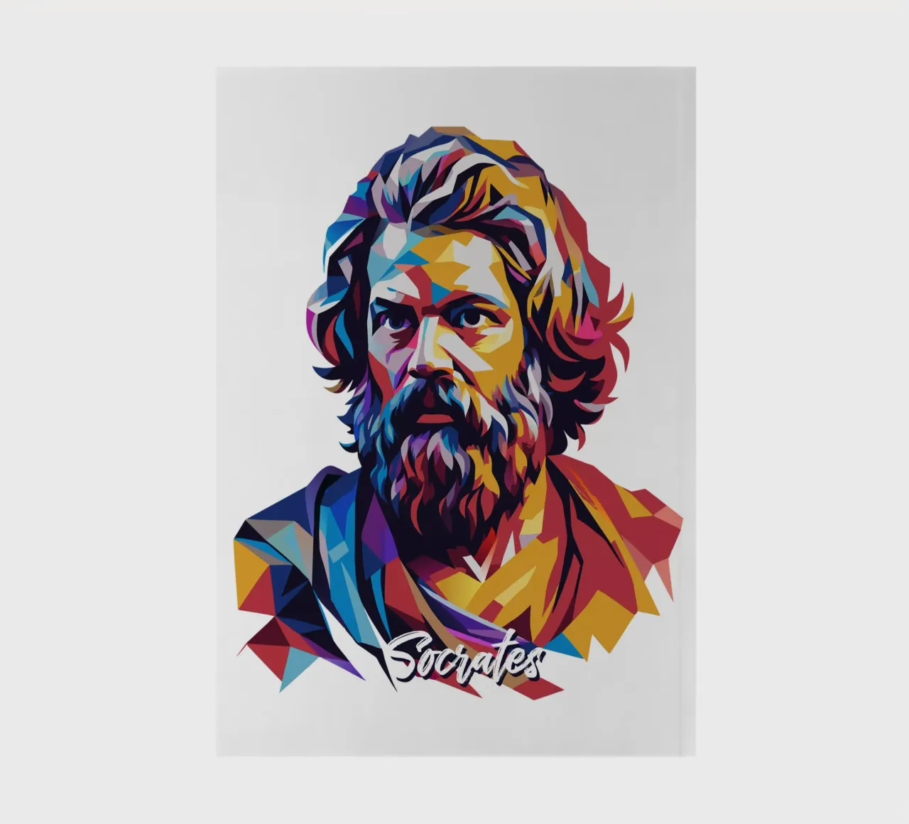 Socrates in WPAP Pop Art notebook by vectorartnesia