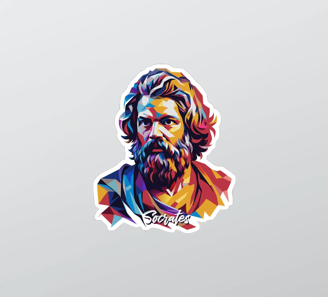 Socrates in WPAP Pop Art pegatina de vectorartnesia