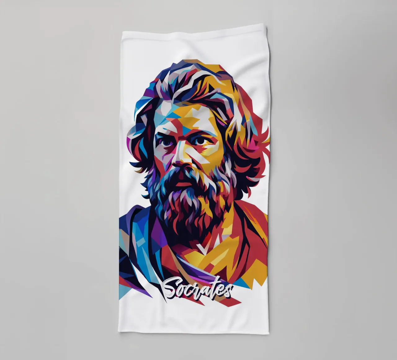 Socrates in WPAP Pop Art asciugamano da bagno da vectorartnesia