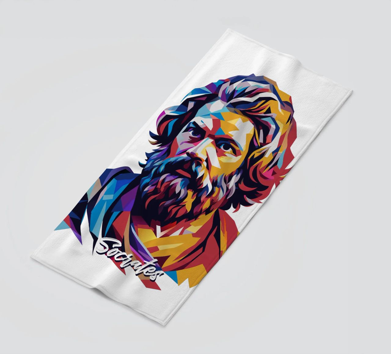 Socrates in WPAP Pop Art toalla de playa de vectorartnesia