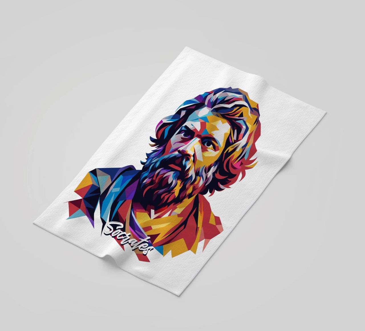 Socrates in WPAP Pop Art toalla de playa de vectorartnesia
